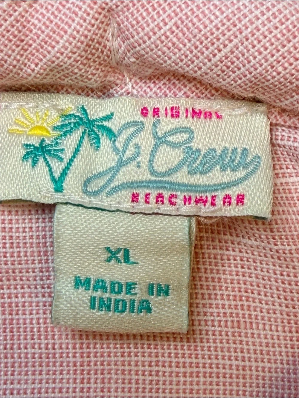 Vintage J.‎ Crew Original Beachwear. Pink Linen-Blend Tunic dress,beach,coastal